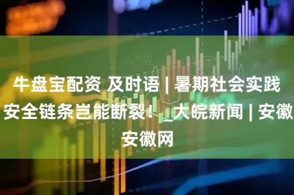 牛盘宝配资 及时语 | 暑期社会实践，安全链条岂能断裂！_大皖新闻 | 安徽网