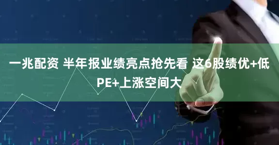 一兆配资 半年报业绩亮点抢先看 这6股绩优+低PE+上涨空间大